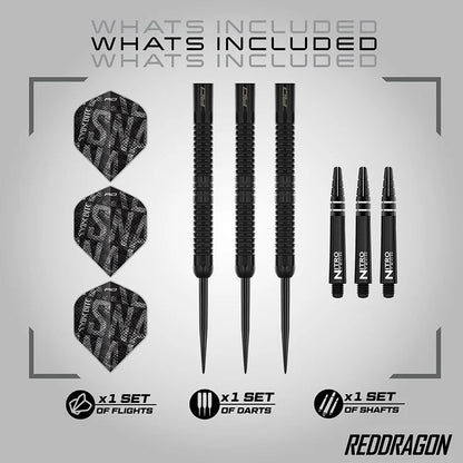Red Dragon Peter Wright Black Mamba 90% Tungsten Steel Tip Darts