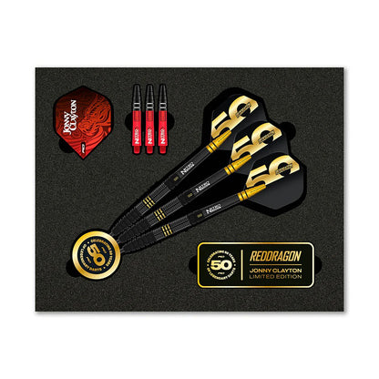 Red Dragon Jonny Clayton 50 Years Limited Edition 90% Tungsten Steel Tip Darts