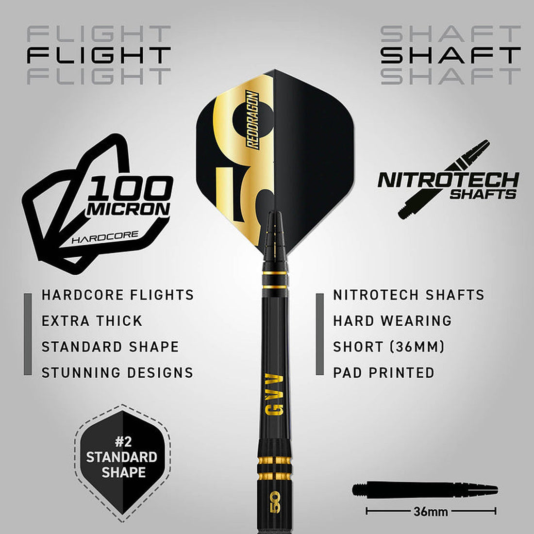 Red Dragon Gian van Veen 50 Years Limited Edition 90% Tungsten Steel Tip Darts