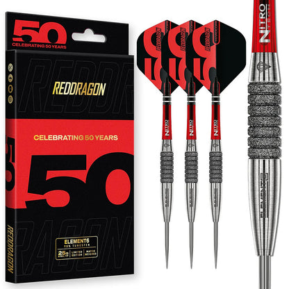 Red Dragon Element 6C 90 percent tungsten steel tip darts designed for balanced and consistent performance | Deadeye Darts