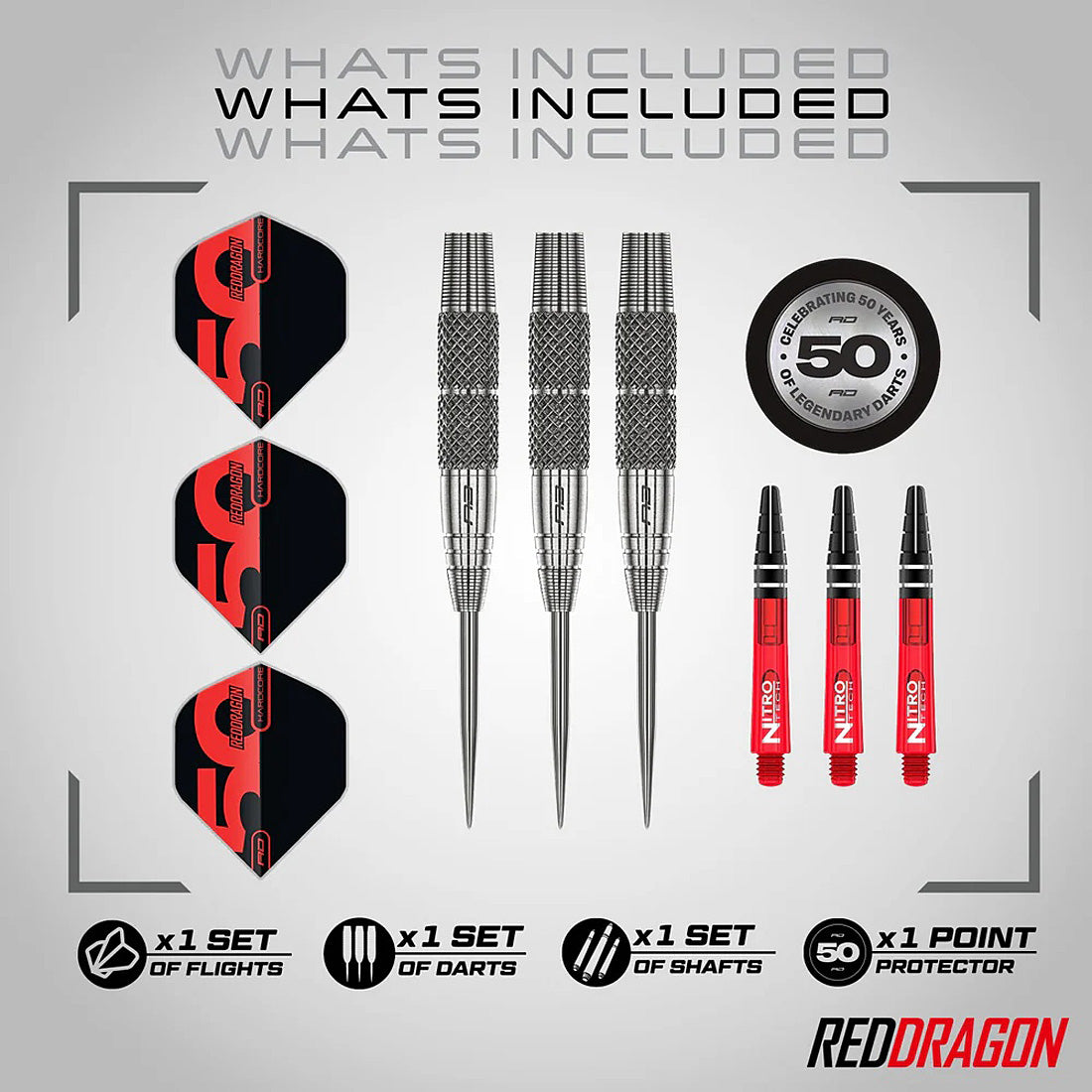 Red Dragon Grizzly 2 90% Tungsten Steel Tip Darts