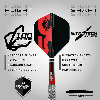 Red Dragon Grizzly 4 90% Tungsten Steel Tip Darts
