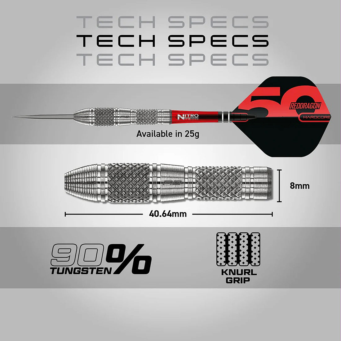 Red Dragon Grizzly 4 90% Tungsten Steel Tip Darts