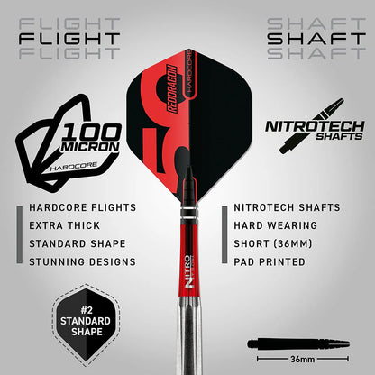 Red Dragon Hexoset 3 85% Tungsten Steel Tip Darts