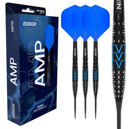 Red Dragon Amp Torpedo 90 percent tungsten steel tip darts with compact torpedo barrel design | Deadeye Darts