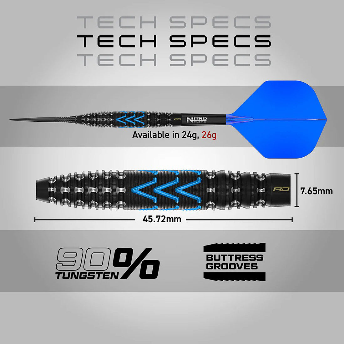 Red Dragon Amp Torpedo 90% Tungsten Steel Tip Darts