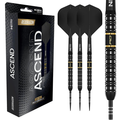Red Dragon Ascend Parallel 90 percent tungsten steel tip darts designed for precision and consistent control | Deadeye Darts