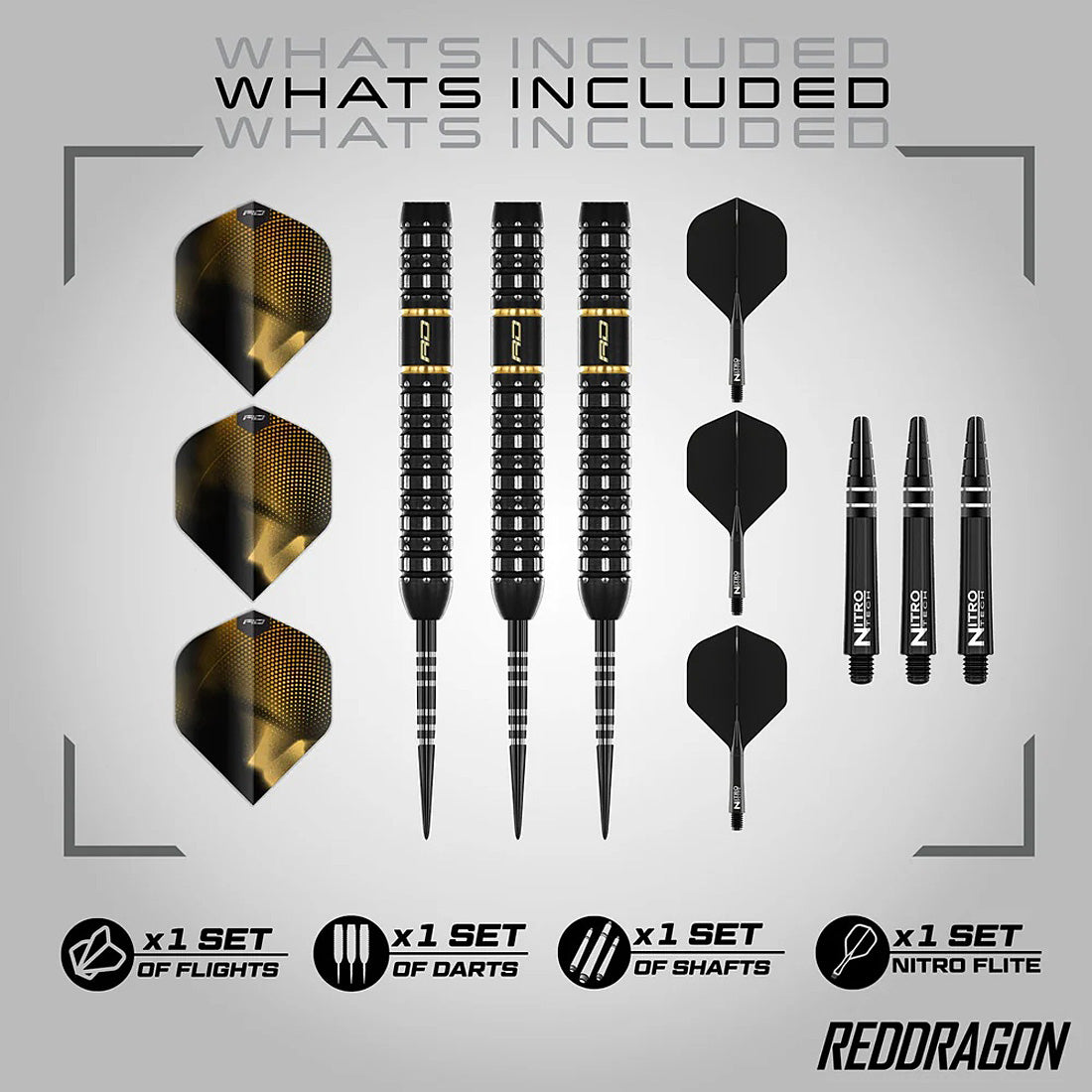 Red Dragon Ascend Parallel 90% Tungsten Steel Tip Darts