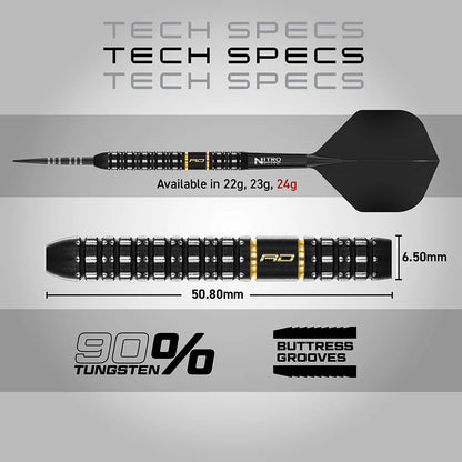 Red Dragon Ascend Parallel 90% Tungsten Steel Tip Darts
