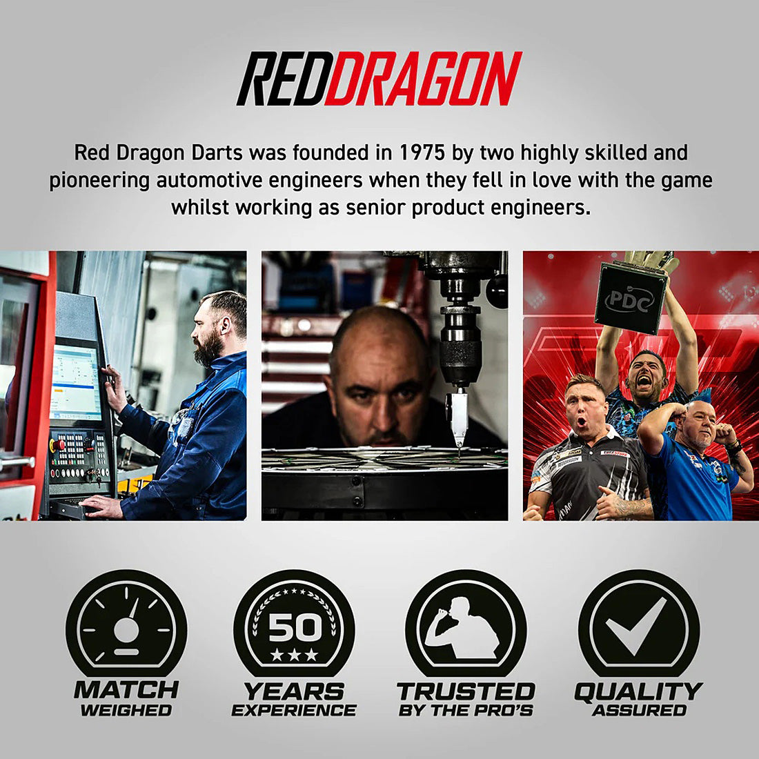 Red Dragon Paradym Gold Parallel 90% Tungsten Steel Tip Darts