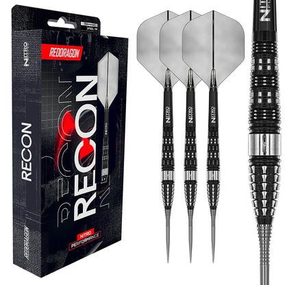 Red Dragon Recon Torpedo 90 percent tungsten steel tip darts with compact torpedo barrel design | Deadeye Darts