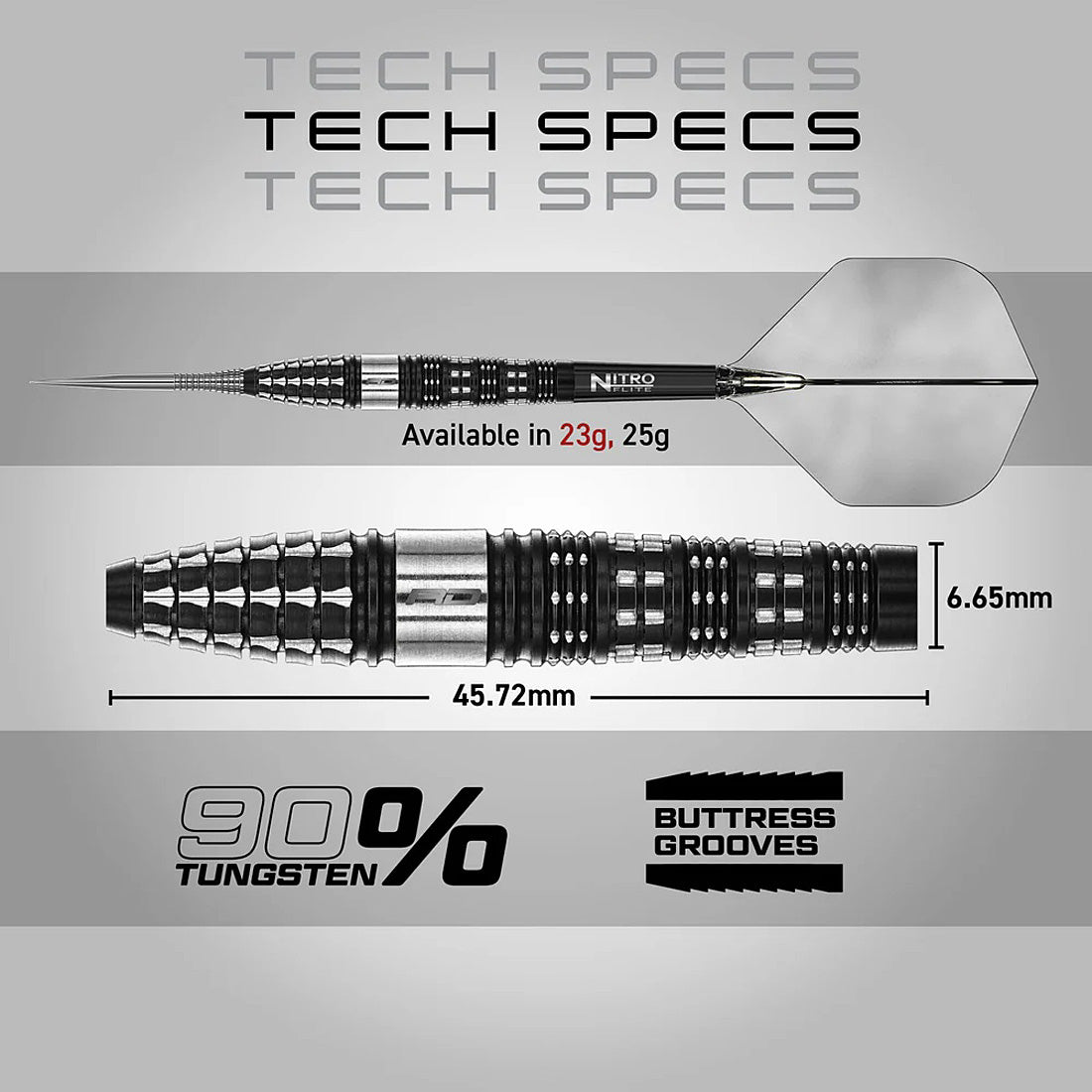 Red Dragon Recon Torpedo 90% Tungsten Steel Tip Darts