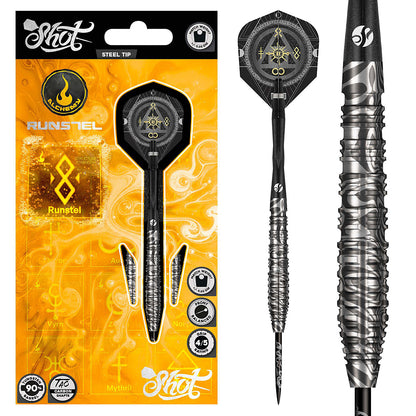 Shot Alchemy Runstel 90 percent tungsten steel tip darts designed for accuracy and control | Deadeye Darts