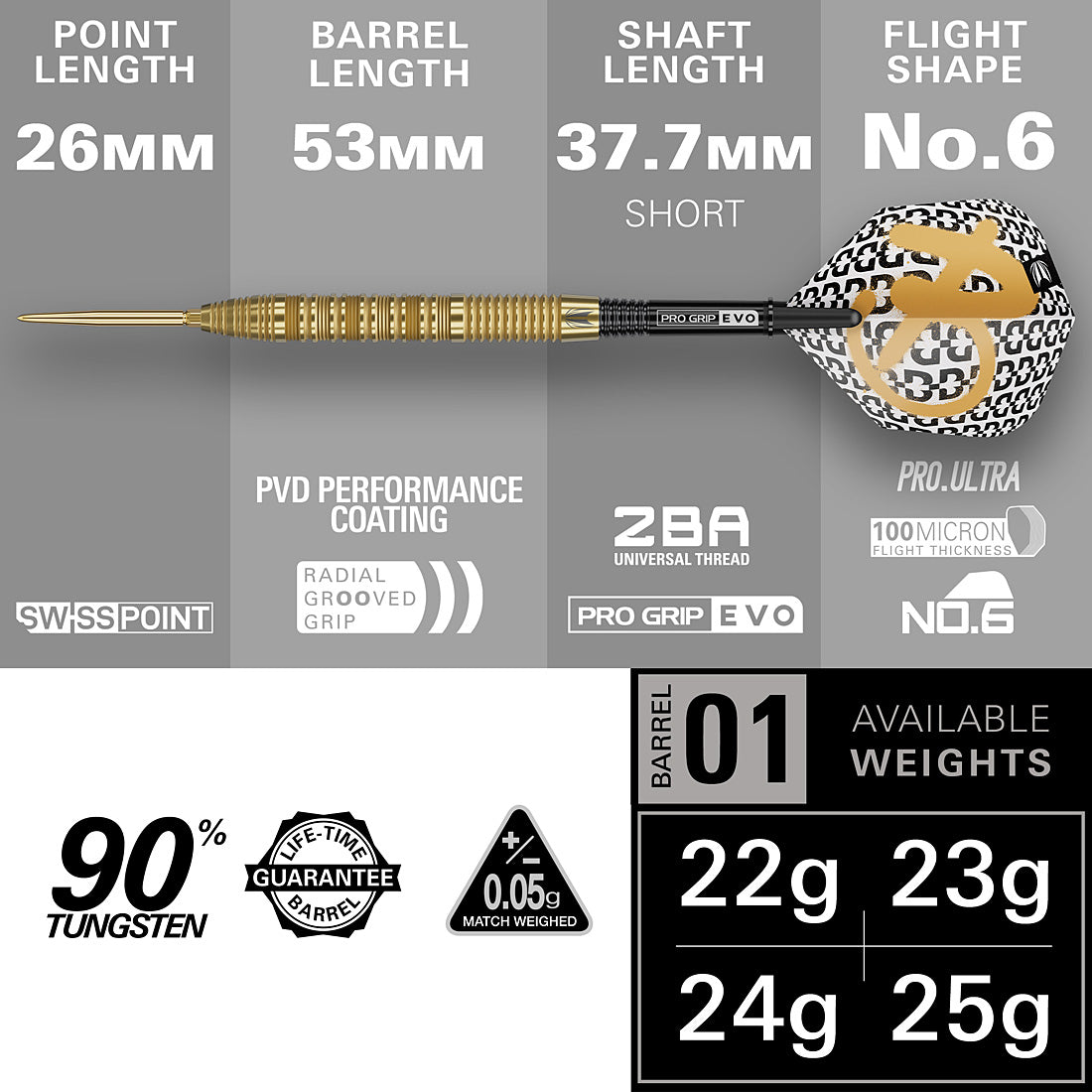 Target Bolide Envy 01 90% Swiss Point Darts
