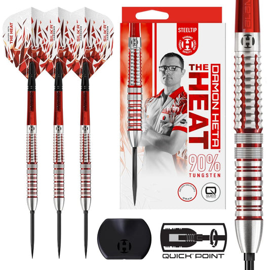 Harrows Damon Heta Series 2 90 percent tungsten QP steel tip darts designed for precision and control | Deadeye Darts