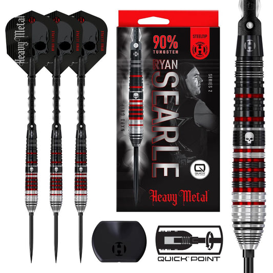 Harrows Ryan Searle Series 2 90 percent tungsten QP steel tip darts designed for balance and precision | Deadeye Darts