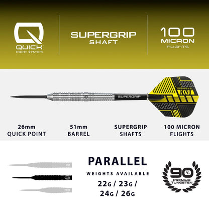 Harrows NX90 Parallel 90% Tungsten QP Steel Tip Darts