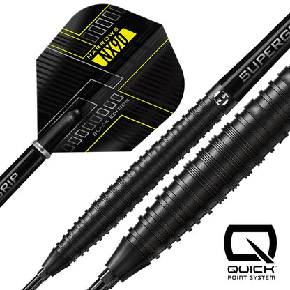 Harrows NX90 Black 90% Tungsten QP Steel Tip Darts