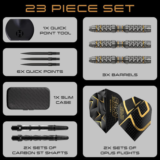 Harrows Opus 90% Tungsten QP Steel Tip Darts