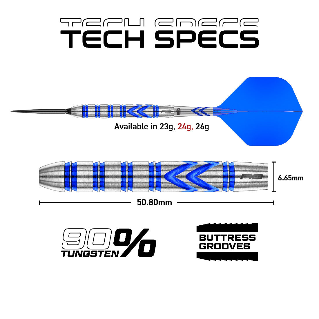 Red Dragon Gerwyn Price Blue Original Switch Point Darts