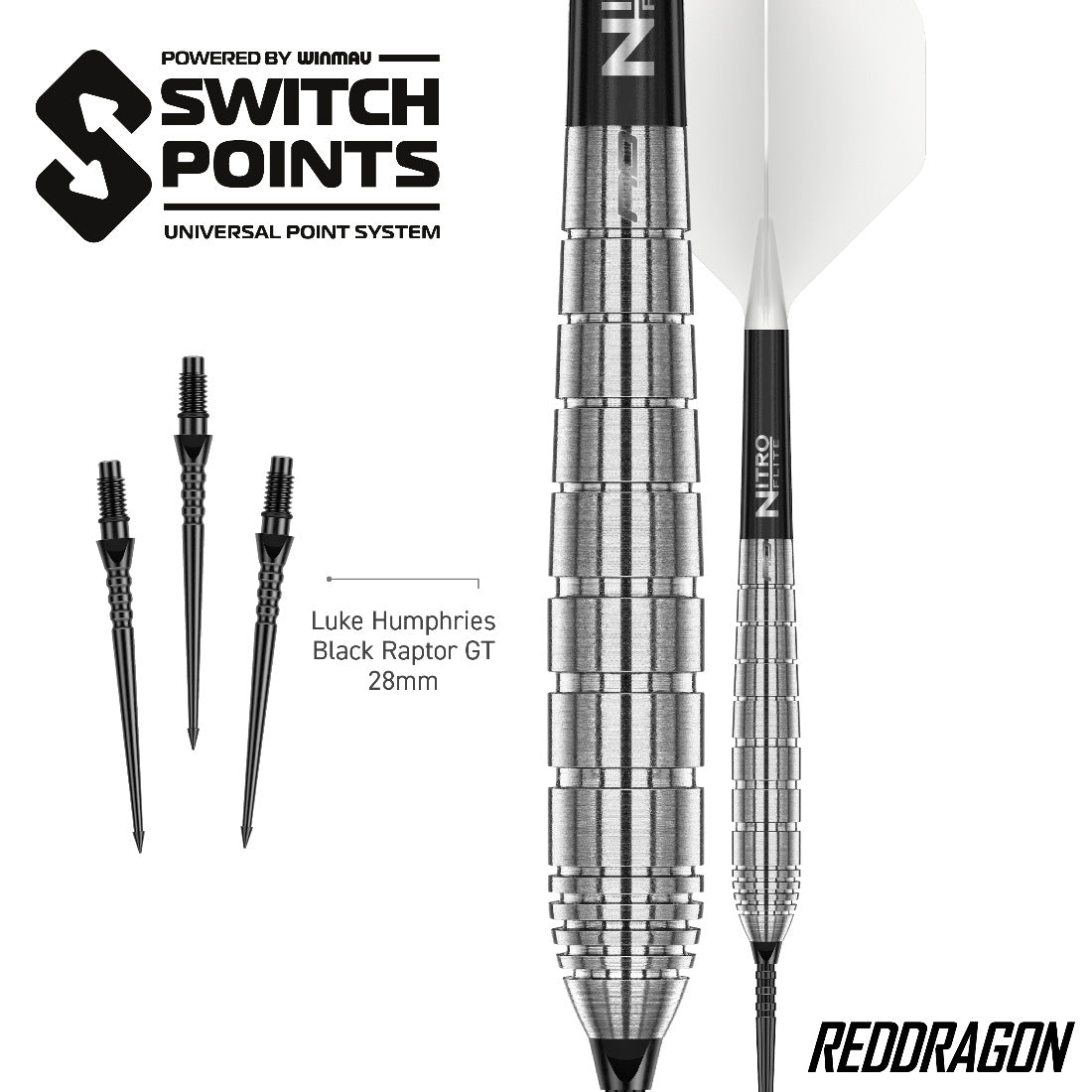 Red Dragon Luke Humphries TX1 Pioneer Switch Point Darts