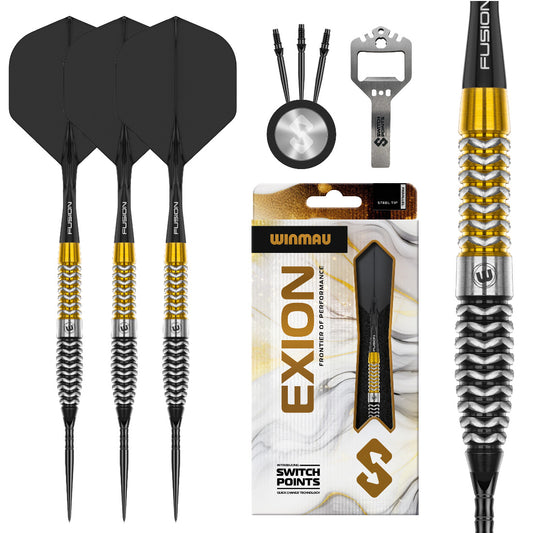 Winmau Exion Torpedo Switch Point Steel Tip Darts
