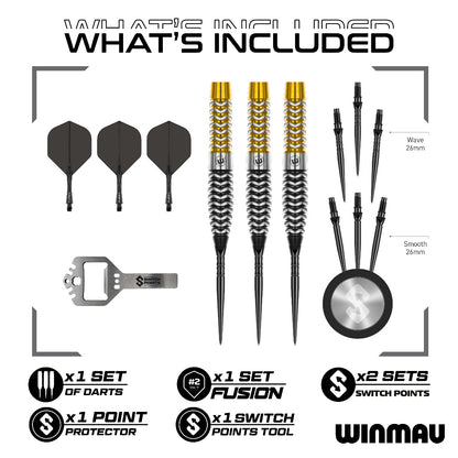 Winmau Exion Torpedo Switch Point Steel Tip Darts