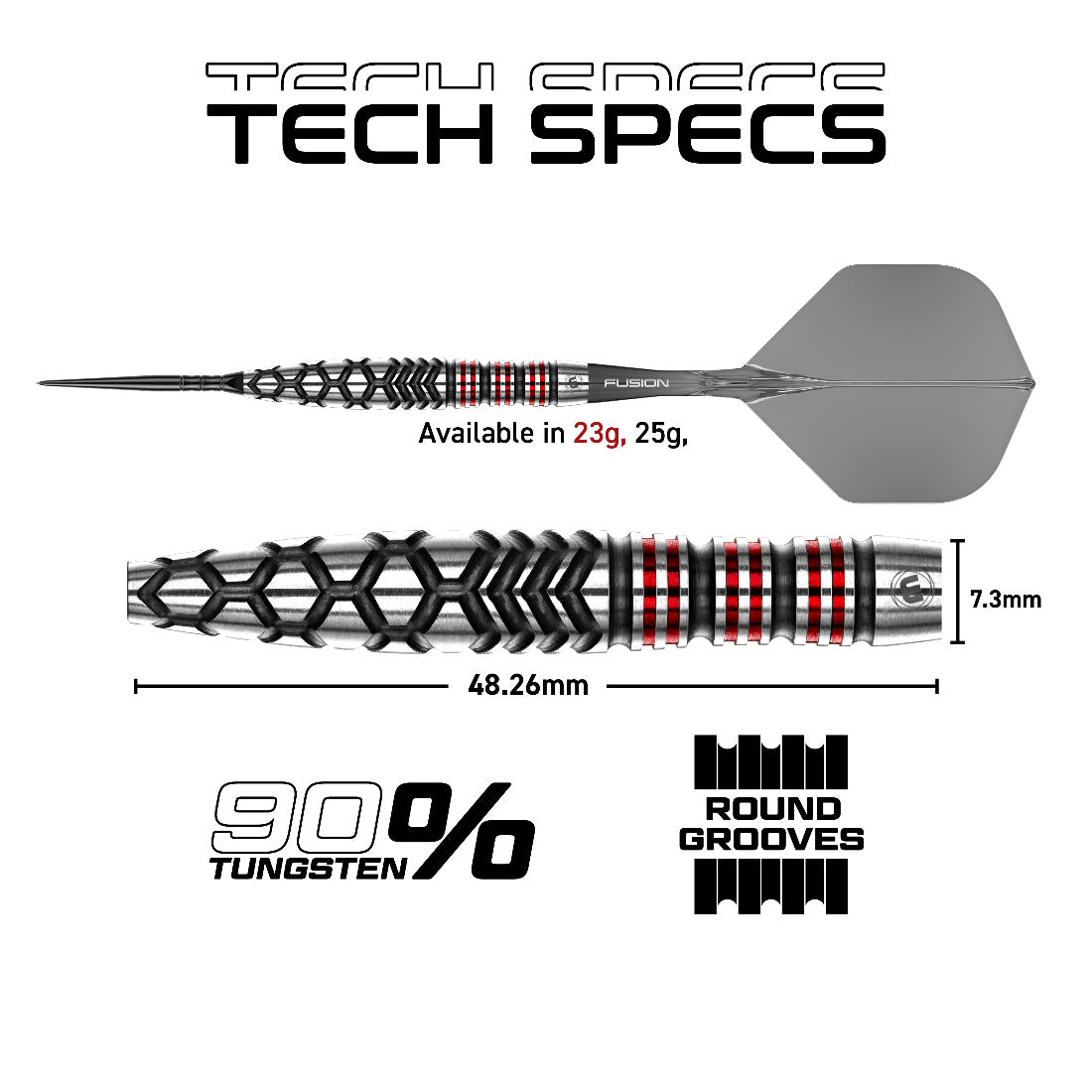 Winmau Fornax Torpedo Switch Point Steel Tip Darts