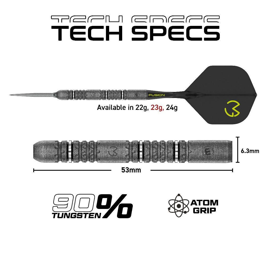 Winmau Michael Van Gerwen Signature Switch Point Darts