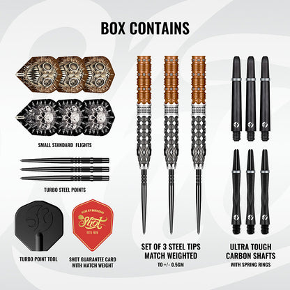 Shot Gnarly Gnasha Turbo Point 95% Tungsten Steel Tip Darts