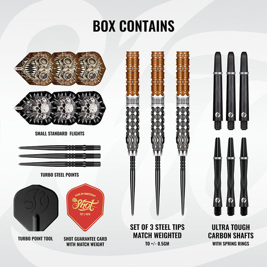 Shot Gnarly Gnasha Turbo Point 95% Tungsten Steel Tip Darts