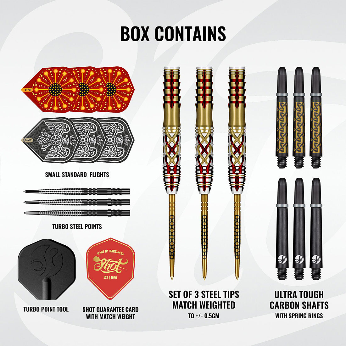 Shot Goths Alaric Turbo Point 95% Tungsten Steel Tip Darts