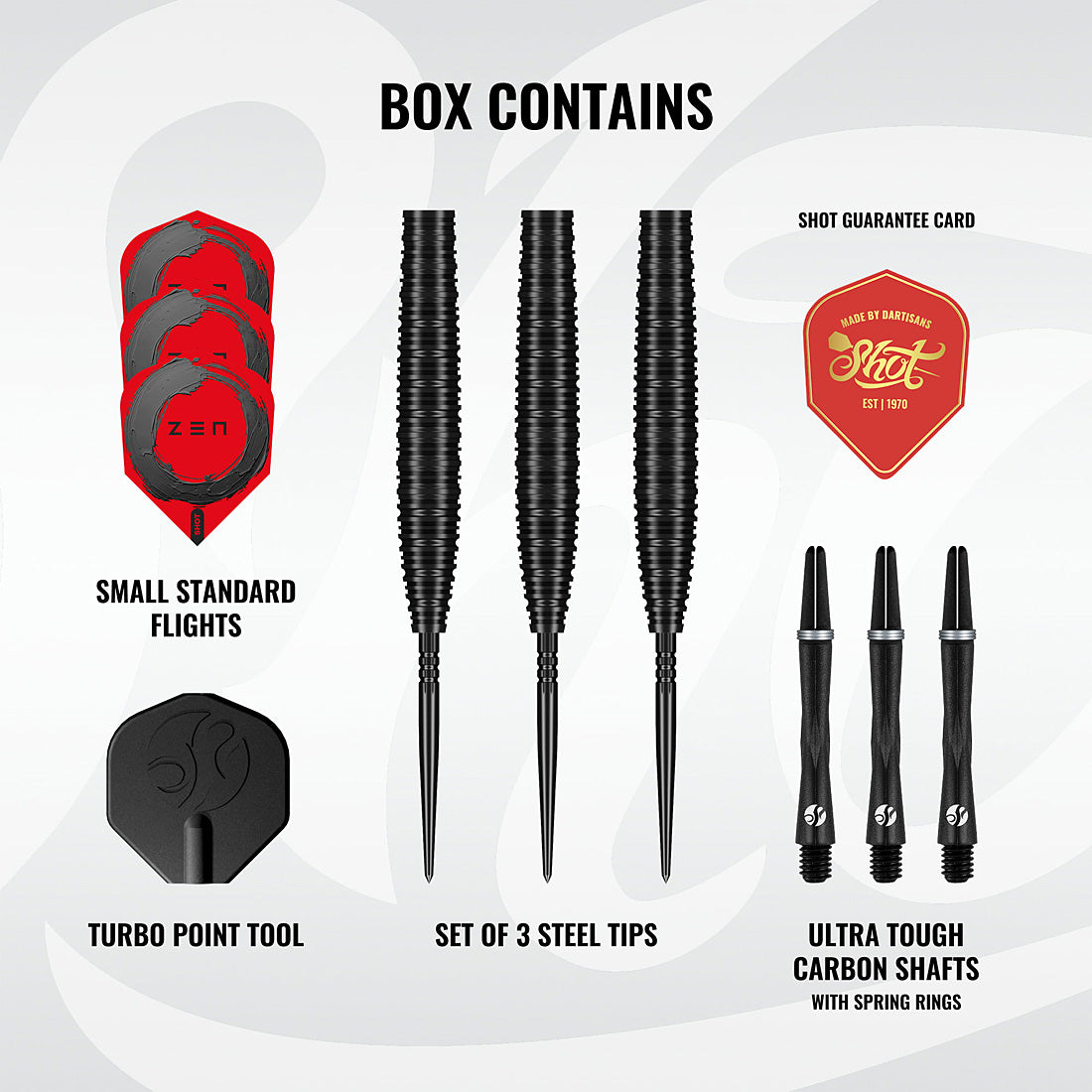 Shot Zen Missile Turbo Point 90% Tungsten Steel Tip Darts