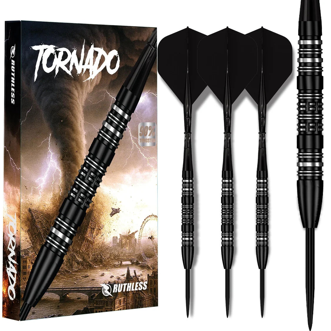 Ruthless Tornado 90% Tungsten Steel Tip Darts