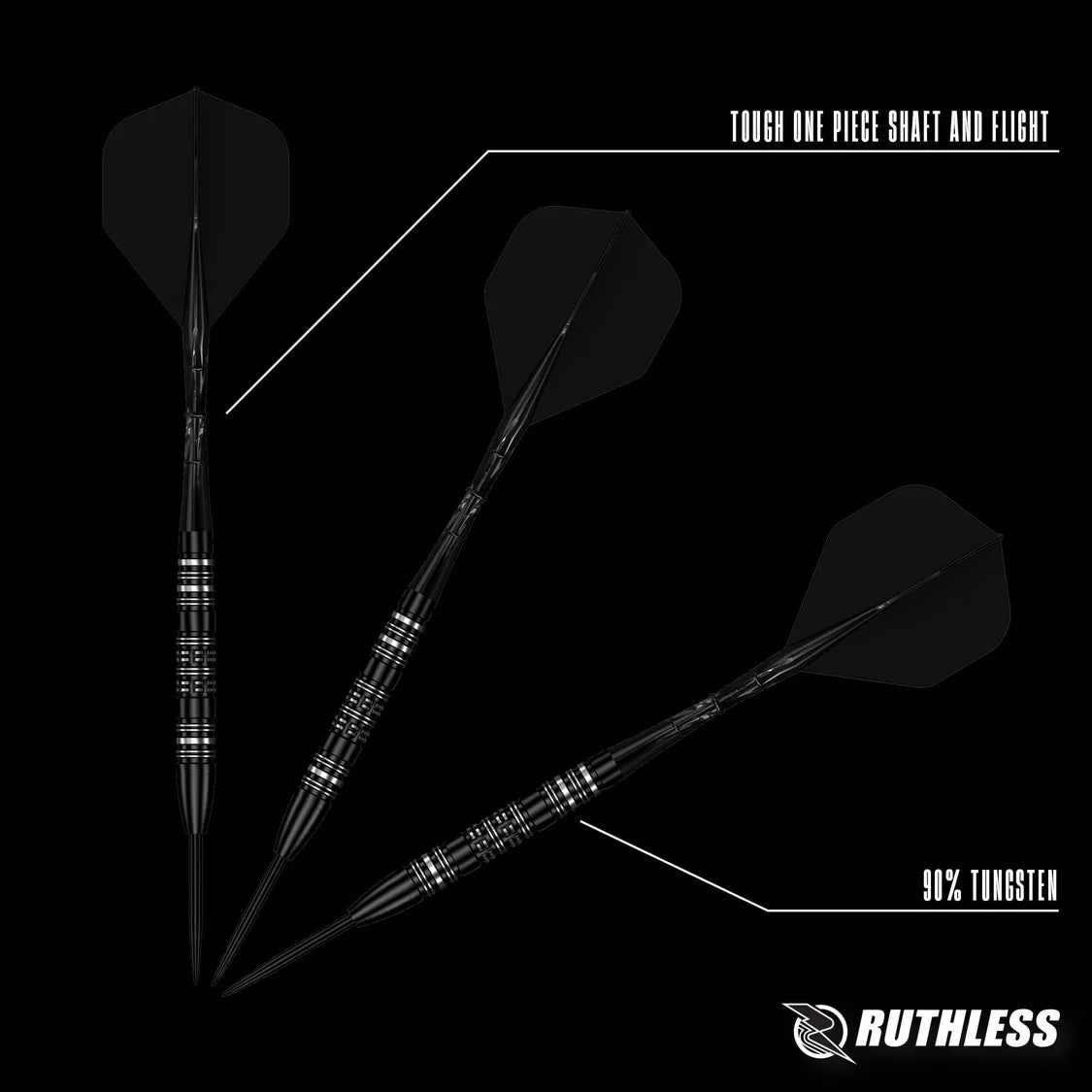 Ruthless Tornado 90% Tungsten Steel Tip Darts