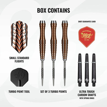 Shot Tribal Weapon 1 Series Turbo Point 90% Tungsten Steel Tip Darts