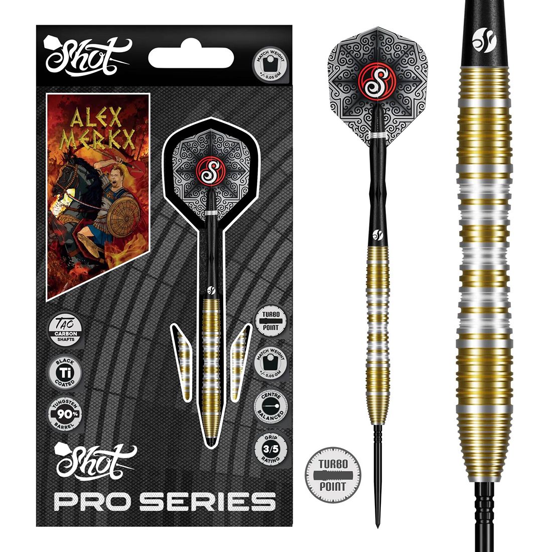 Shot Alexander Merkx Turbo Point 23G 90% Tungsten Darts