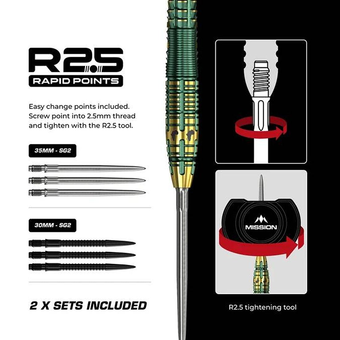Mission Devon Petersen R2.5 95% Darts
