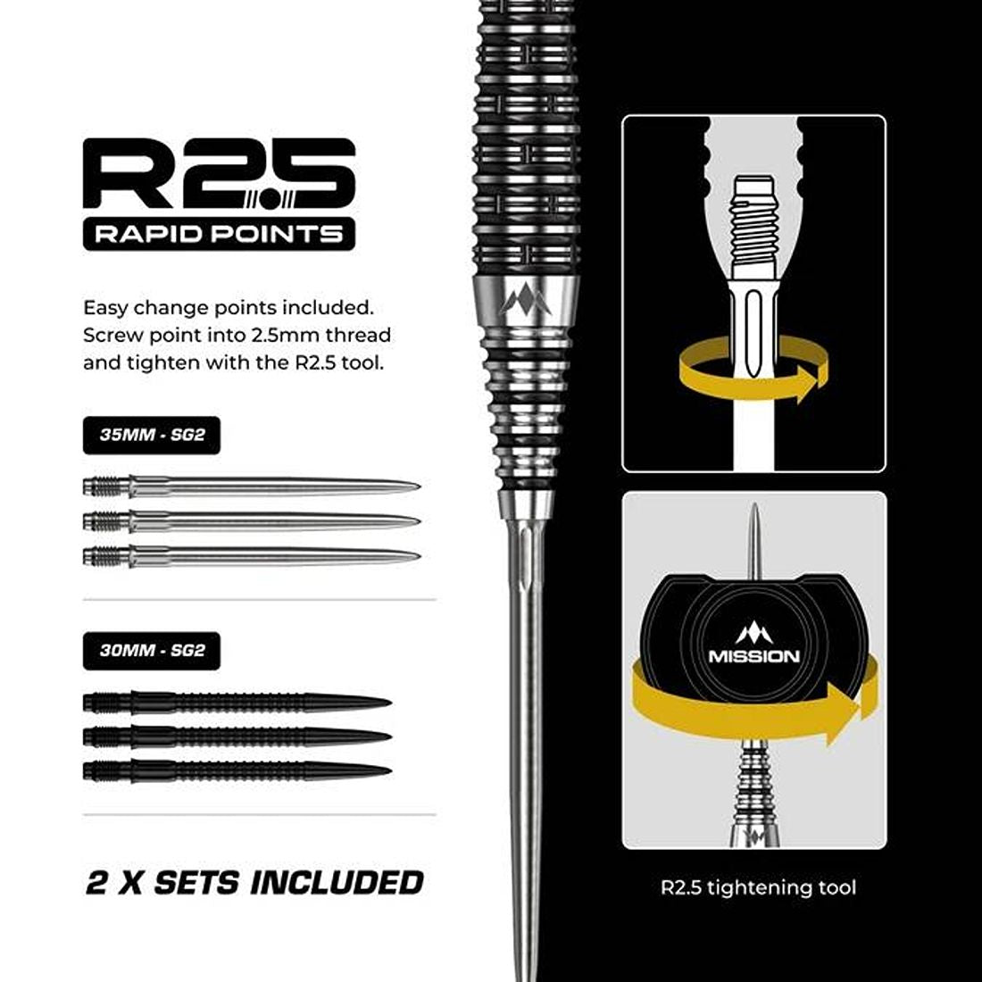 Mission Cameron Carolissen R2.5 95% Darts
