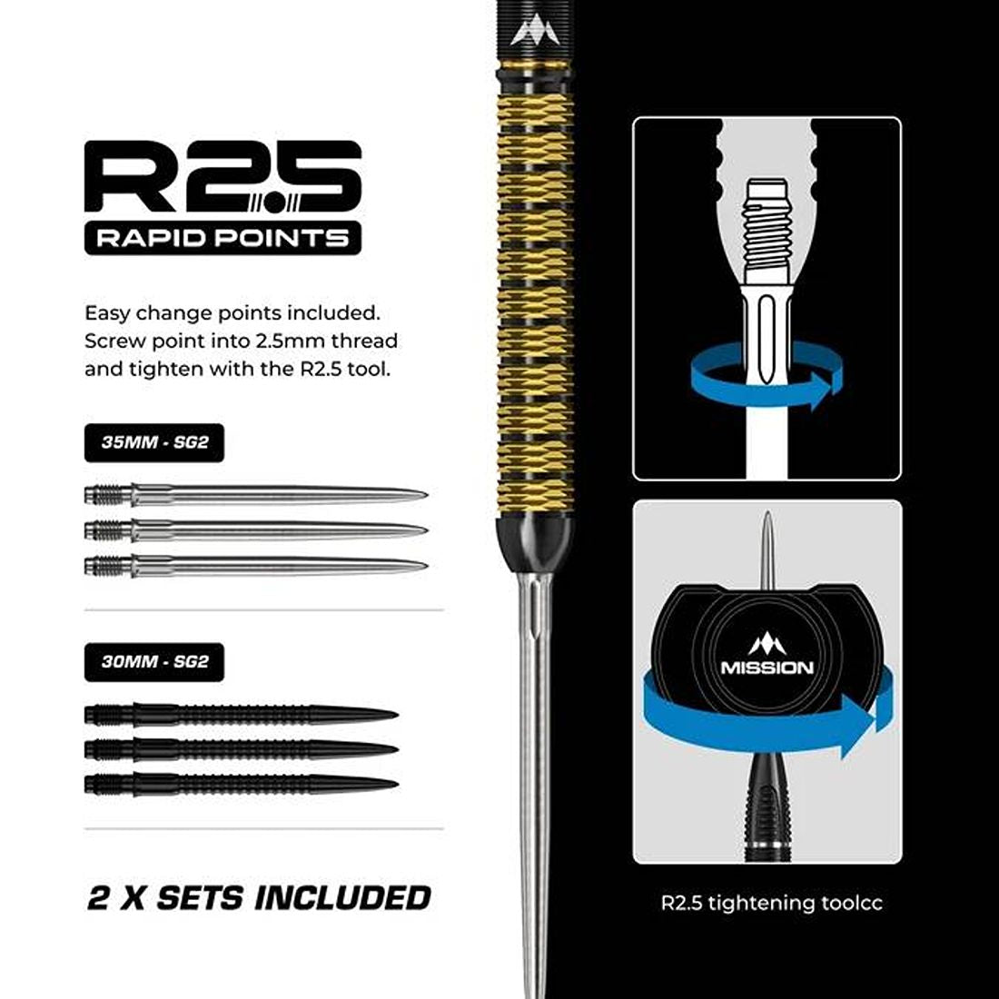 Mission Collab R2.5 95% Darts - Jake Kenyon