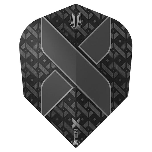 Target Ten X Dart Flights - Black and Greey - from on image
