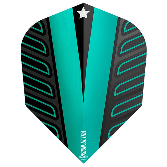 Target Voltage Flights -Aqua and Black - No6 Shape