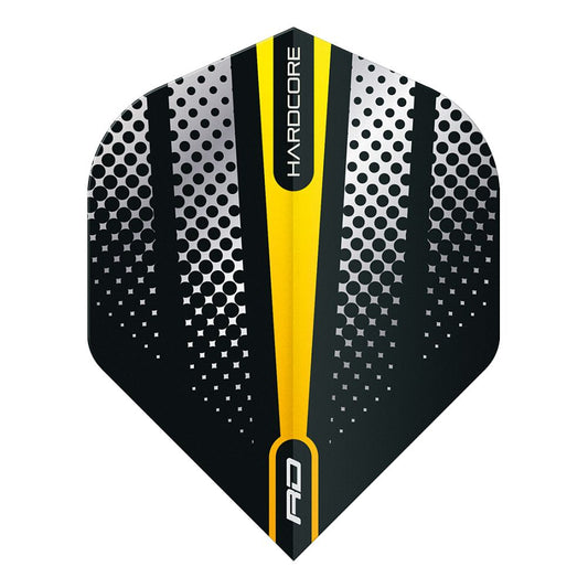 Hardcore Radical Flash Dart Flights - Yellow