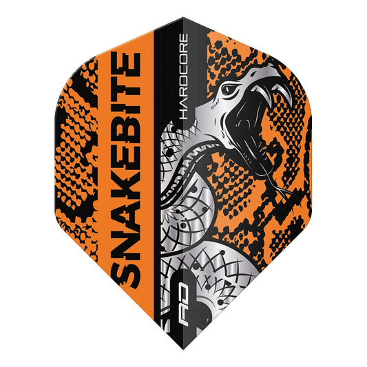 Hardcore Snakebite Coiled Snake Dart Flights - Orange