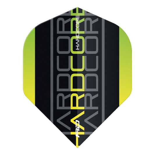 Hardcore XT  Triple Standard Dart Flights - Yellow