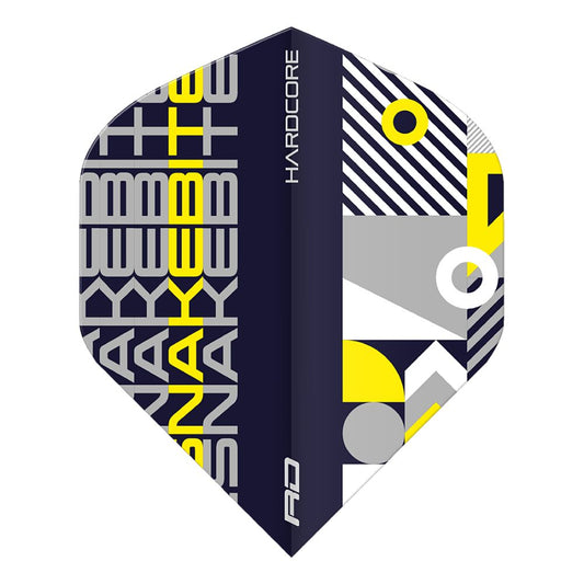 Hardcore Snakebite Stack Standard Dart Flights - yellow