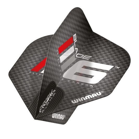 Winmau Prism Alpha Blade 6 Logo Black Dart Flights