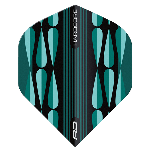 Hardcore Radical Teardrop Standard Dart Flights - Green