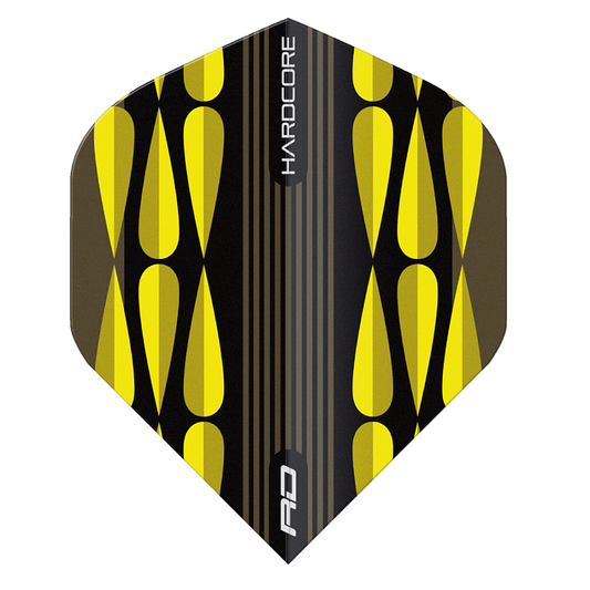 Hardcore Radical Teardrop Standard Dart Flights - Yellow