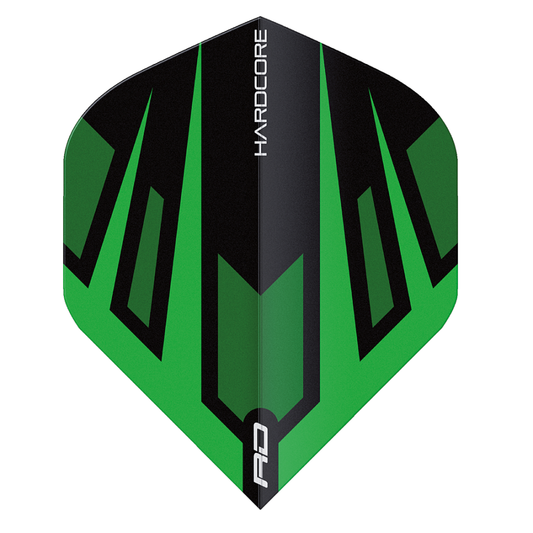 Hardcore Radical Black Fan Standard Dart Flights - Green